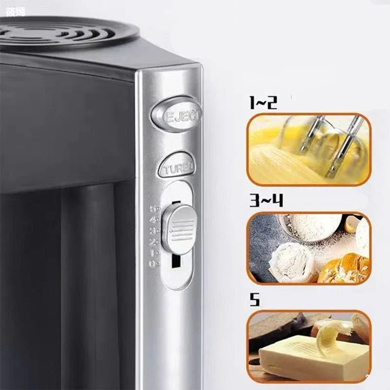 Compact Wireless Electric Hand Whisk with 5-Speed Control