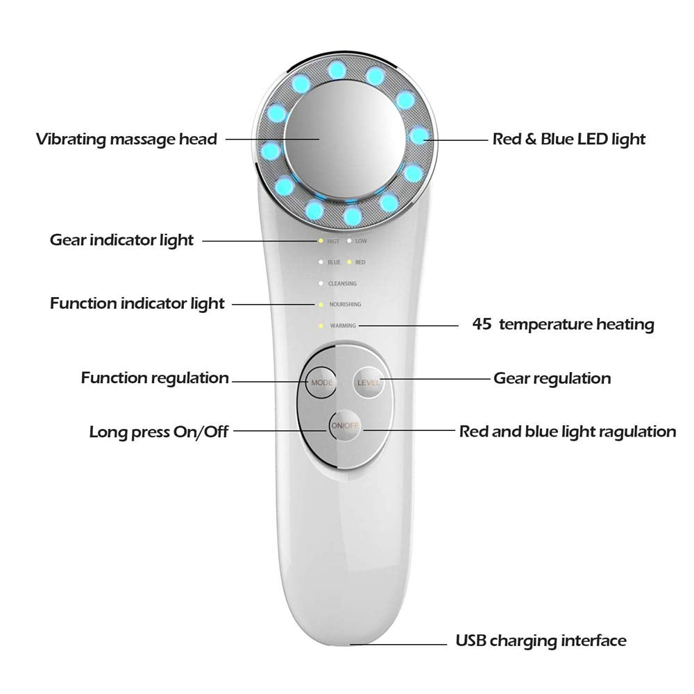 LuminaLift™ 7-in-1 Galvanic Facial Massager & LED Microcurrent Device