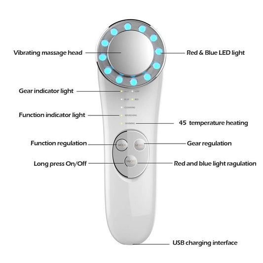 LuminaLift™ 7-in-1 Galvanic Facial Massager & LED Microcurrent Device