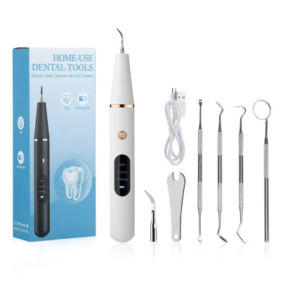 Smart Ultrasonic Teeth Cleaner & Plaque Remover (Rechargeable)
