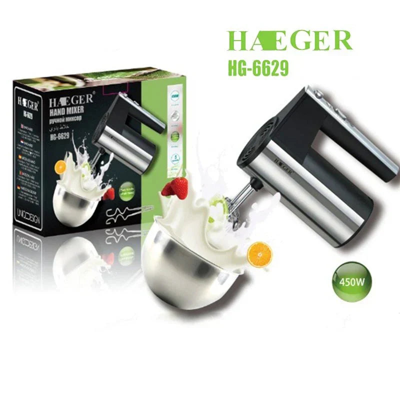 Compact Wireless Electric Hand Whisk with 5-Speed Control