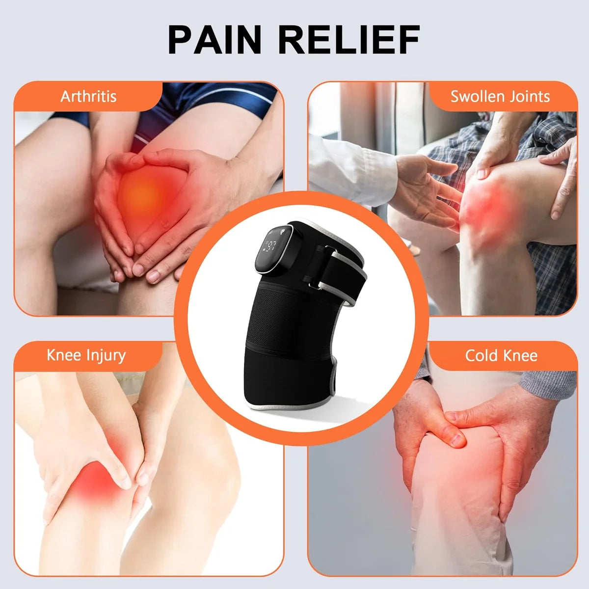 RelieveFlex™ Heated Knee Massager with Deep Thermal Therapy