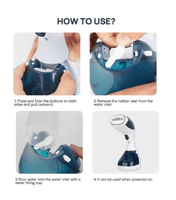 1100W Portable Handheld Garment Steamer & Wrinkle Remover