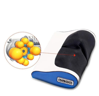 3D Kneading Electric Shiatsu Massage Pillow with Heat (For Neck, Back & Legs)