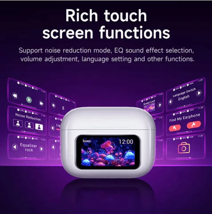 Hoco Premium Color Display Wireless Earbuds & Noise Canceling