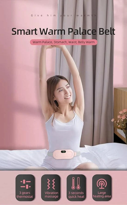 Premium Smart Cramp Relief Heating Belt & Vibration Massager
